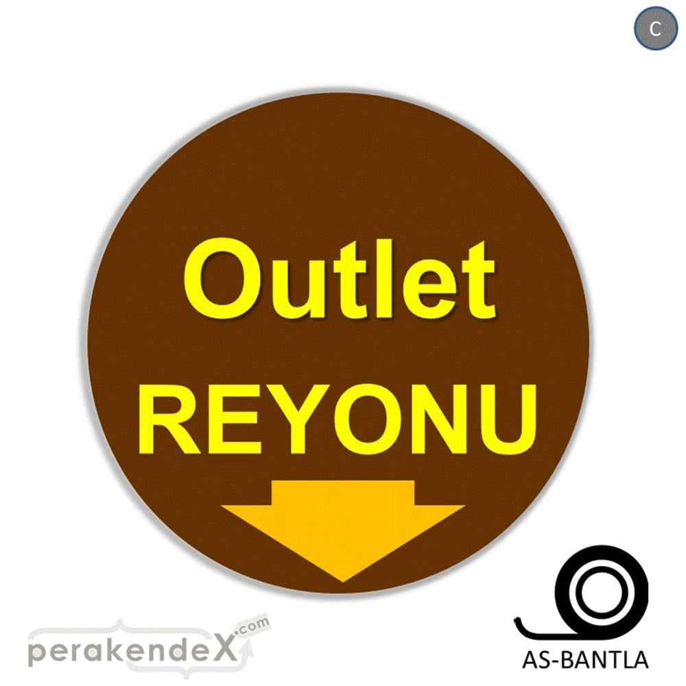 outlet reyonu SERT PLASTİK POSTER -oval,tek yön baskı