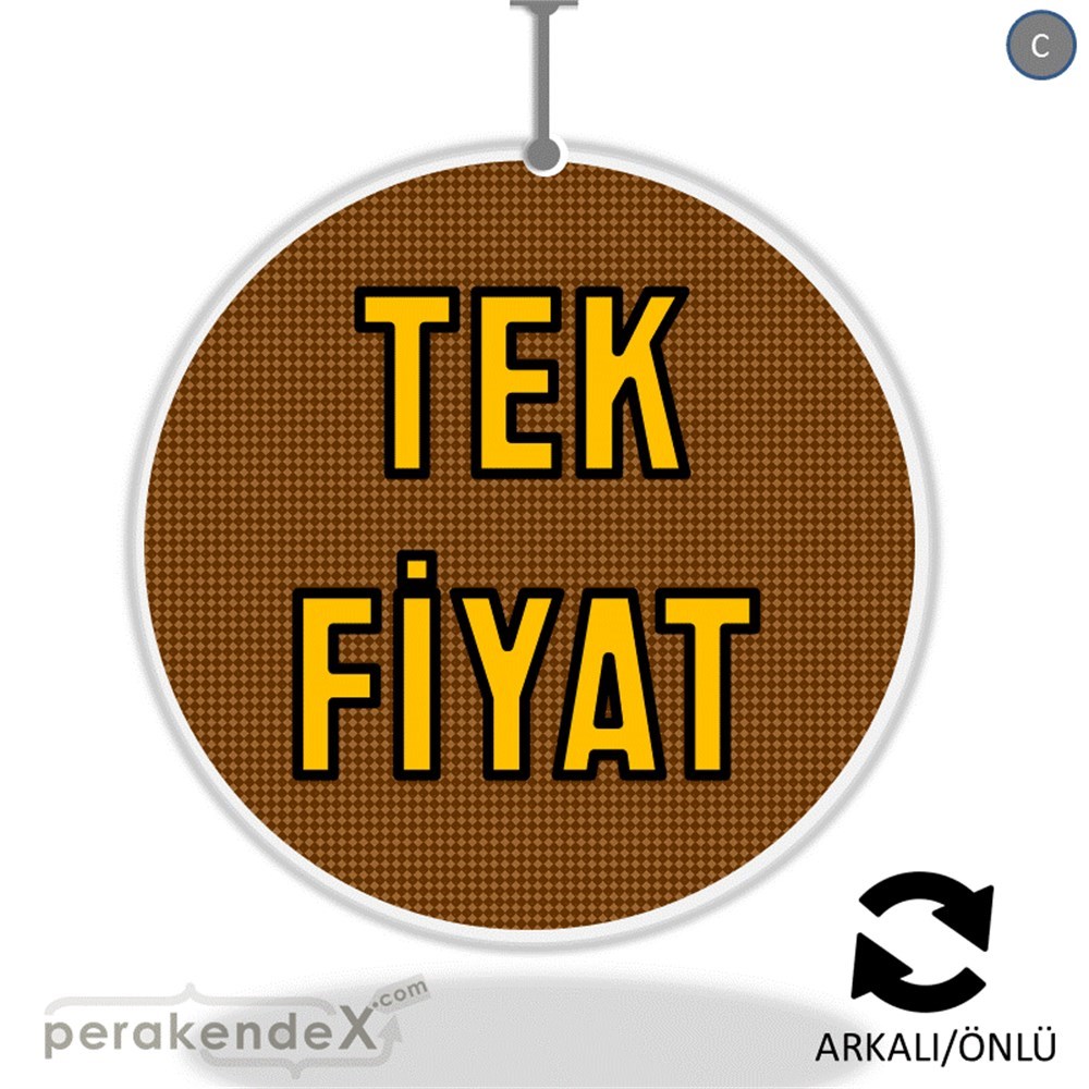 tek fiyat DÖNKARTI -oval,çift yön baskı
