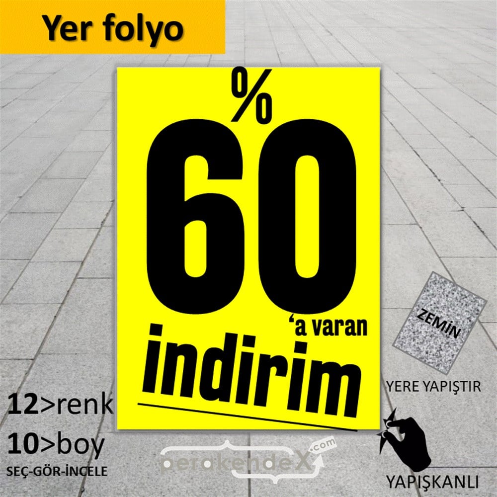 %60 A Varan İndirim Kampanyası YER - ZEMİN FOLYO,  VİNİL -dikdörtgen,tek yön baskı