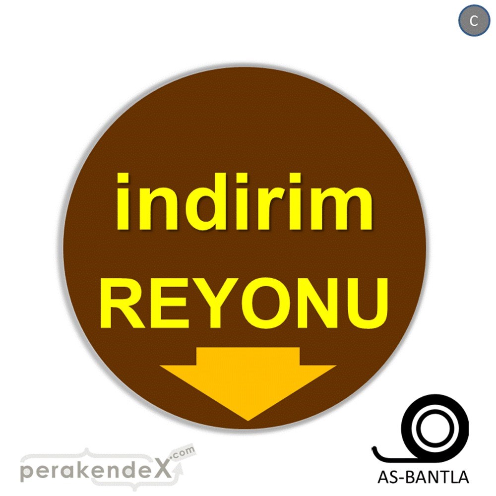indirim reyonu SERT PLASTİK POSTER -oval,tek yön baskı