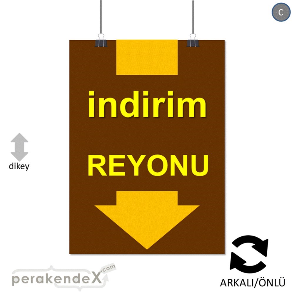 indirim reyonu POSTERİ -dikdörtgen,çift yön baskı