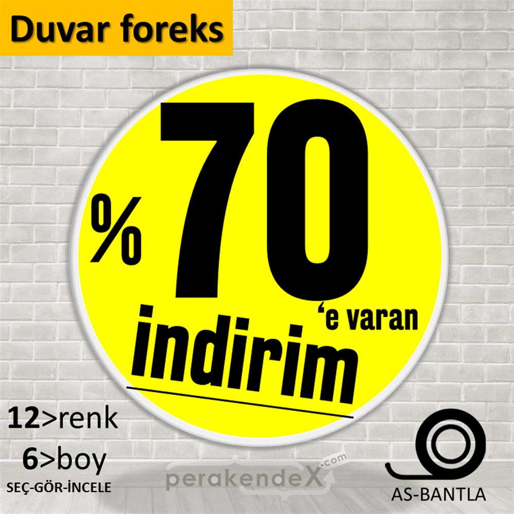 %70 E Varan İndirim Kampanyası SERT PLASTİK POSTER,  AFİŞ -oval,tek yön baskı