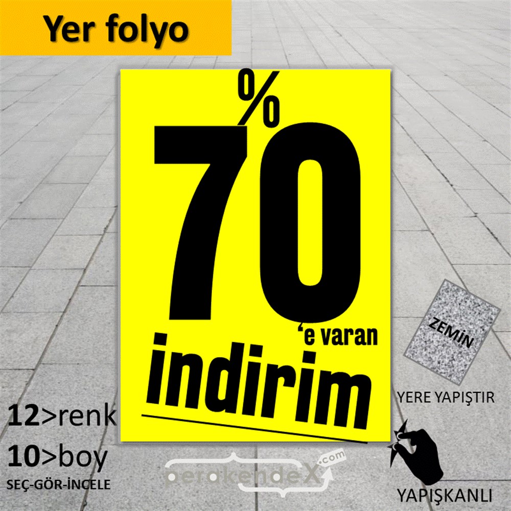 %70 E Varan İndirim Kampanyası YER - ZEMİN FOLYO,  VİNİL -dikdörtgen,tek yön baskı