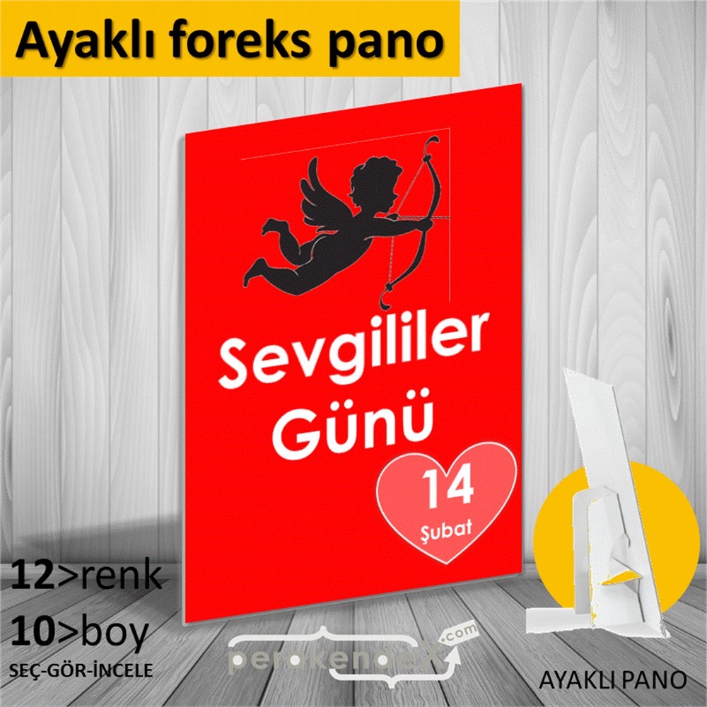 14 şubat sevgililer günü eros KARTON AYAKLI POSTER,  PANO -dikdörtgen,tek yön baskı