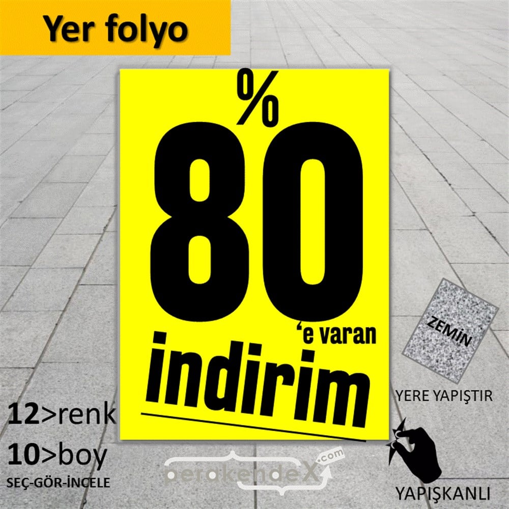 %80 E Varan İndirim Kampanyası YER - ZEMİN FOLYO,  VİNİL -dikdörtgen,tek yön baskı