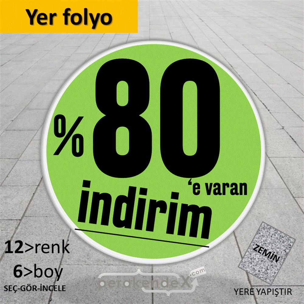 %80 E Varan İndirim Kampanyası YER - ZEMİN FOLYO,  VİNİL -oval,tek yön baskı