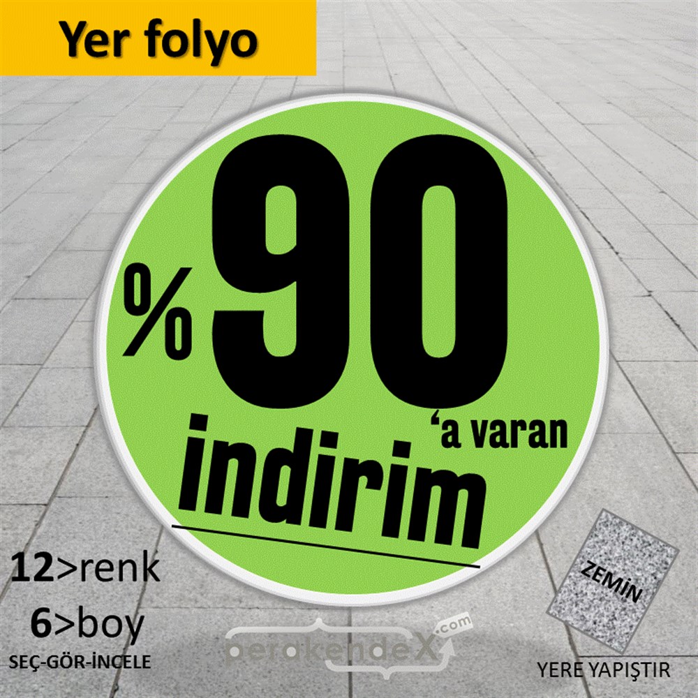 %90 A Varan İndirim Kampanyası YER - ZEMİN FOLYO,  VİNİL -oval,tek yön baskı