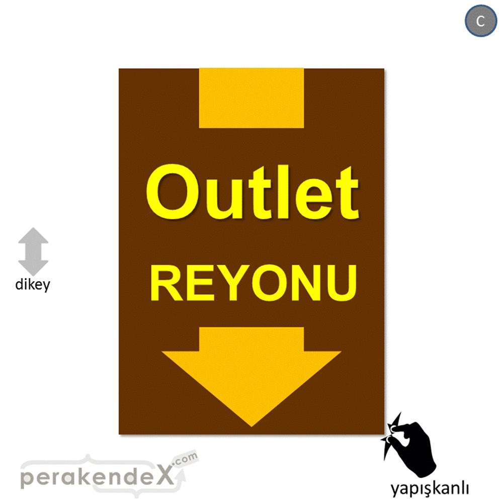 outlet reyonu CAMA YAPIŞAN FOLYO -dikdörtgen,tek yön baskı