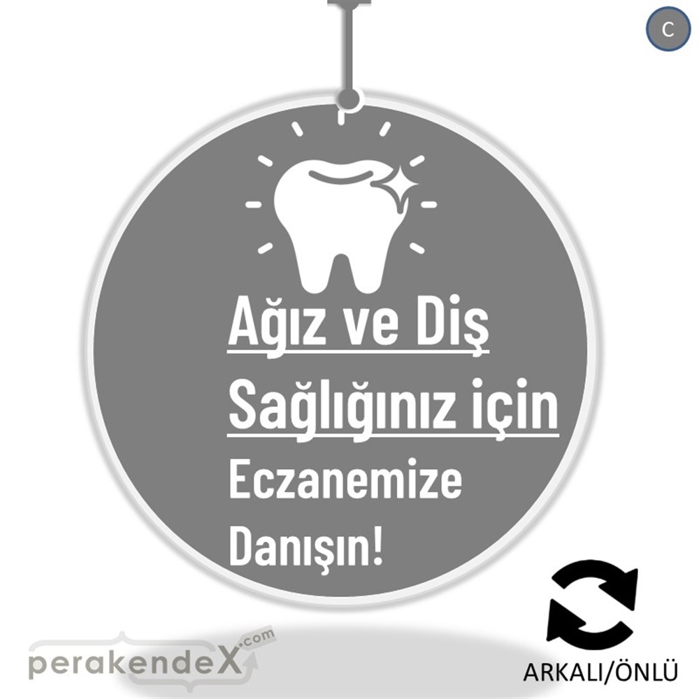 Ağız Ve Diş Sağlığınız İçin  DÖNKART -oval,çift yön baskıdön-kart