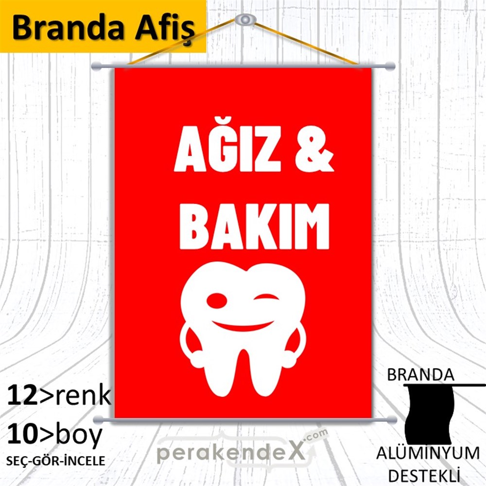 Ağız&Diş Sağlığı Ürün Çeşitleri BRANDA POSTER,  AFİŞ -dikdörtgen,tek yön baskıbranda poster,  afiş
