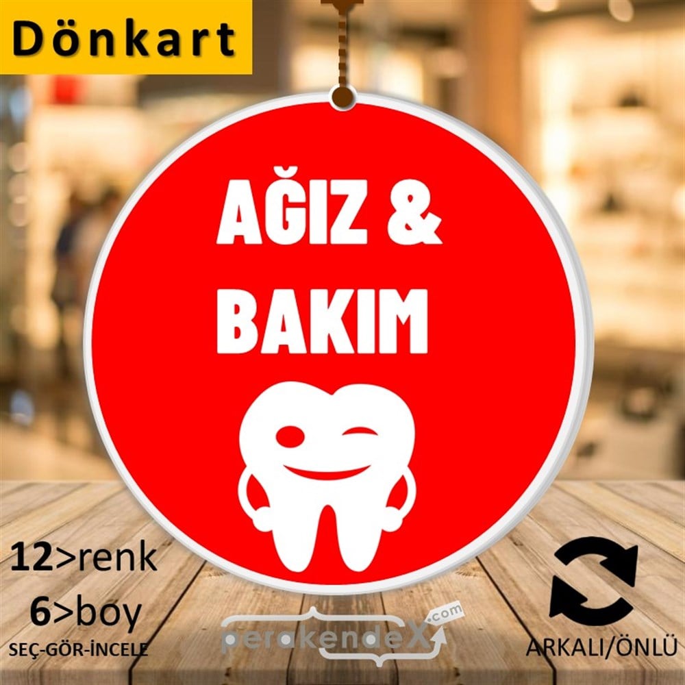 Ağız&Diş Sağlığı Ürün Çeşitleri DÖNKART -oval,çift yön baskıdön-kart