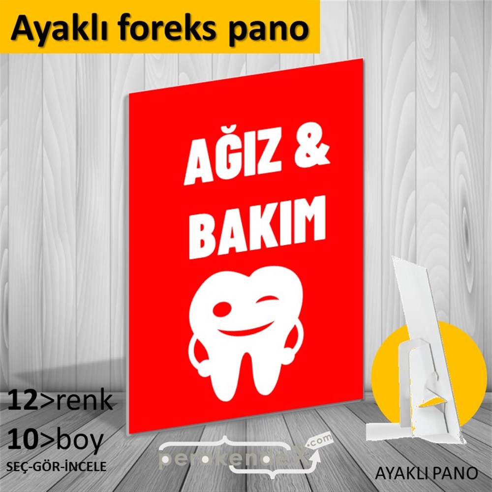 Ağız&Diş Sağlığı Ürün Çeşitleri KARTON AYAKLI POSTER,  PANO -dikdörtgen,tek yön baskıkarton ayaklı poster,  pano