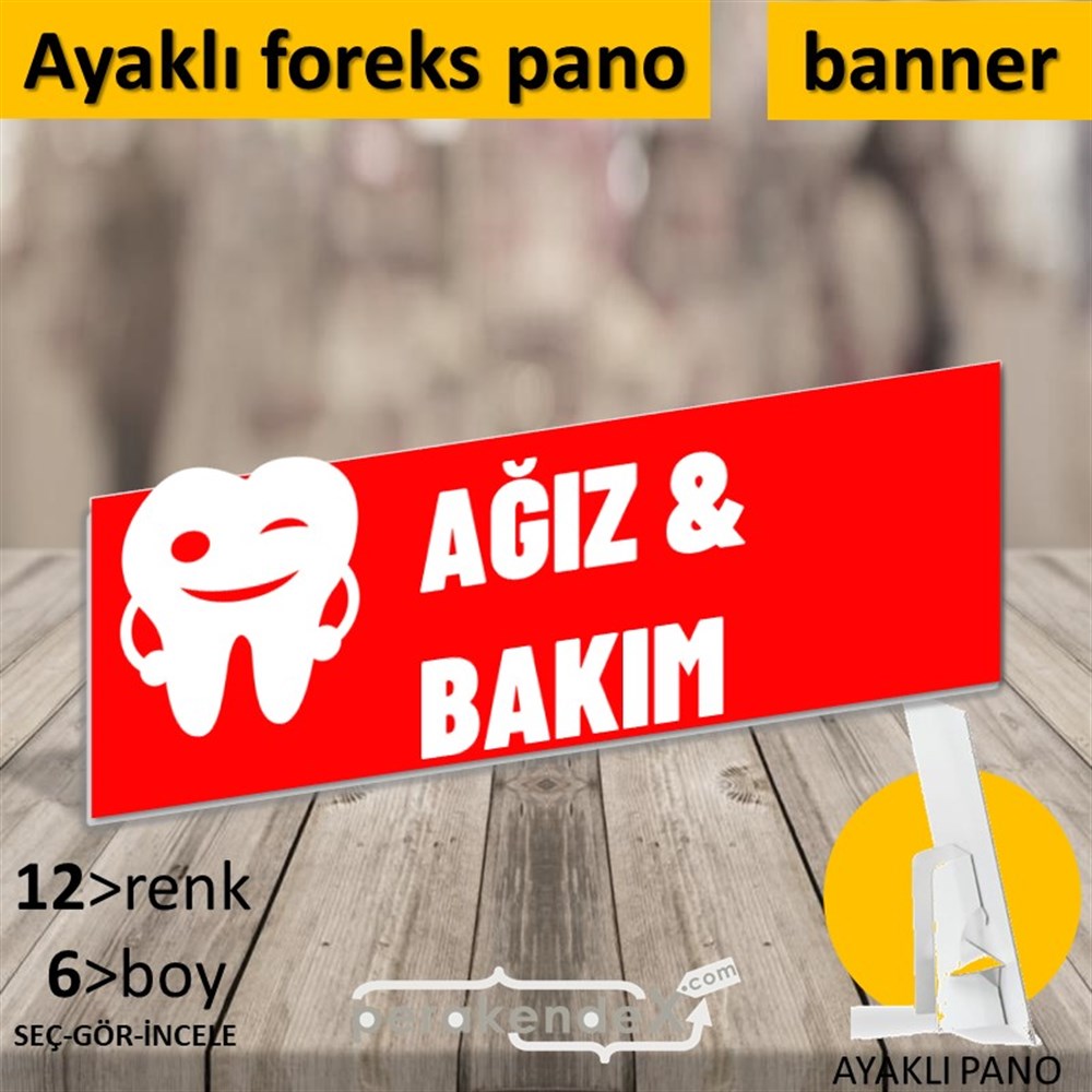 Ağız&Diş Sağlığı Ürün Çeşitleri KARTON AYAKLI POSTER,  PANO (BANNER) -dikdörtgen,tek yön baskıkarton ayaklı poster,  pano