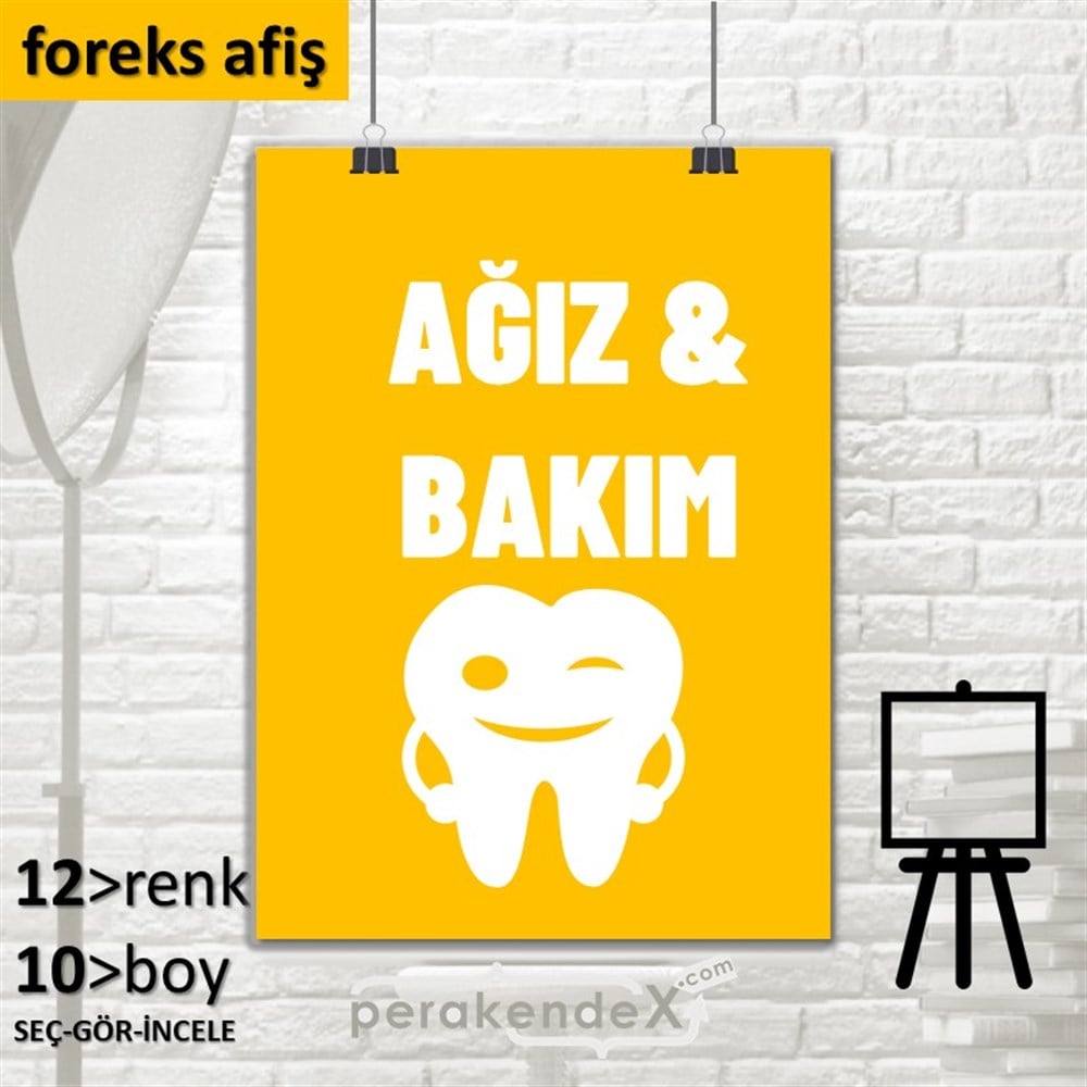 Ağız&Diş Sağlığı Ürün Çeşitleri SERT PLASTİK POSTER,  AFİŞ -dikdörtgen,tek yön baskısert plastik poster,  afiş