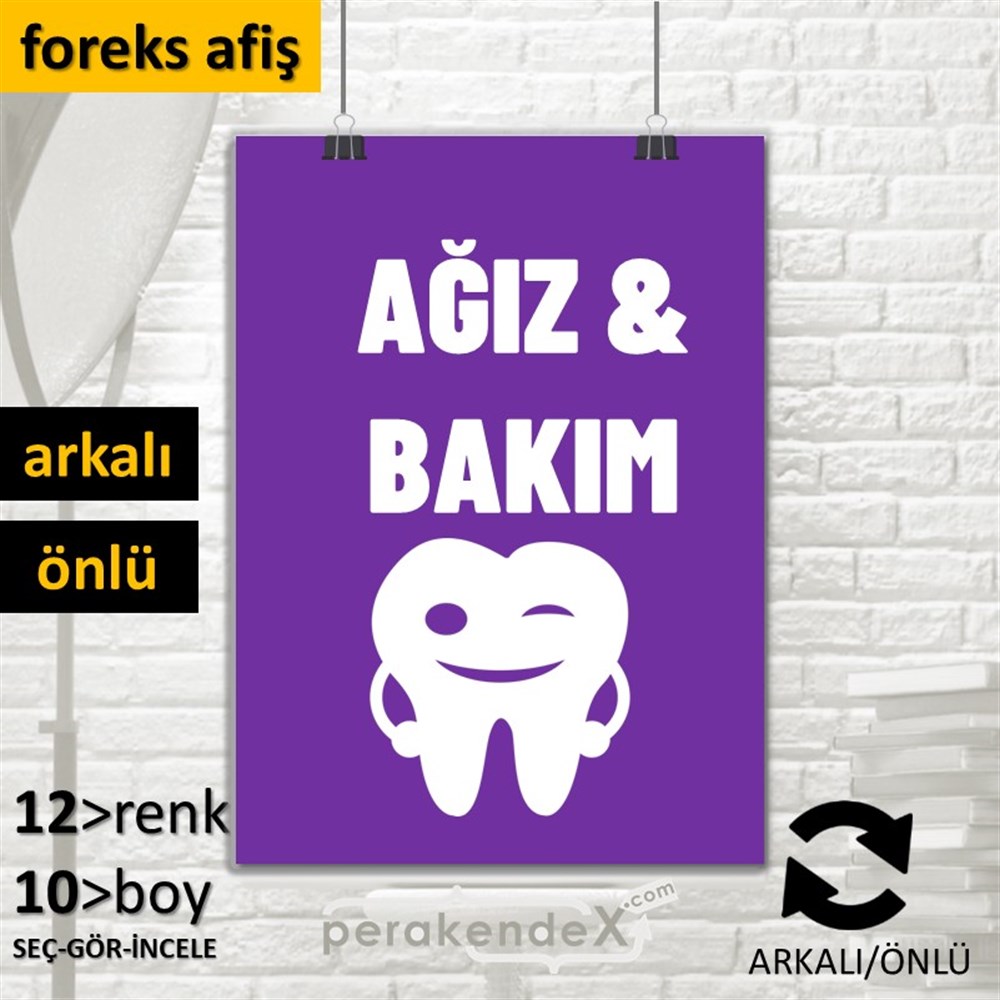 Ağız&Diş Sağlığı Ürün Çeşitleri SERT PLASTİK POSTER,  AFİŞ -dikdörtgen,çift yön baskısert plastik poster,  afiş