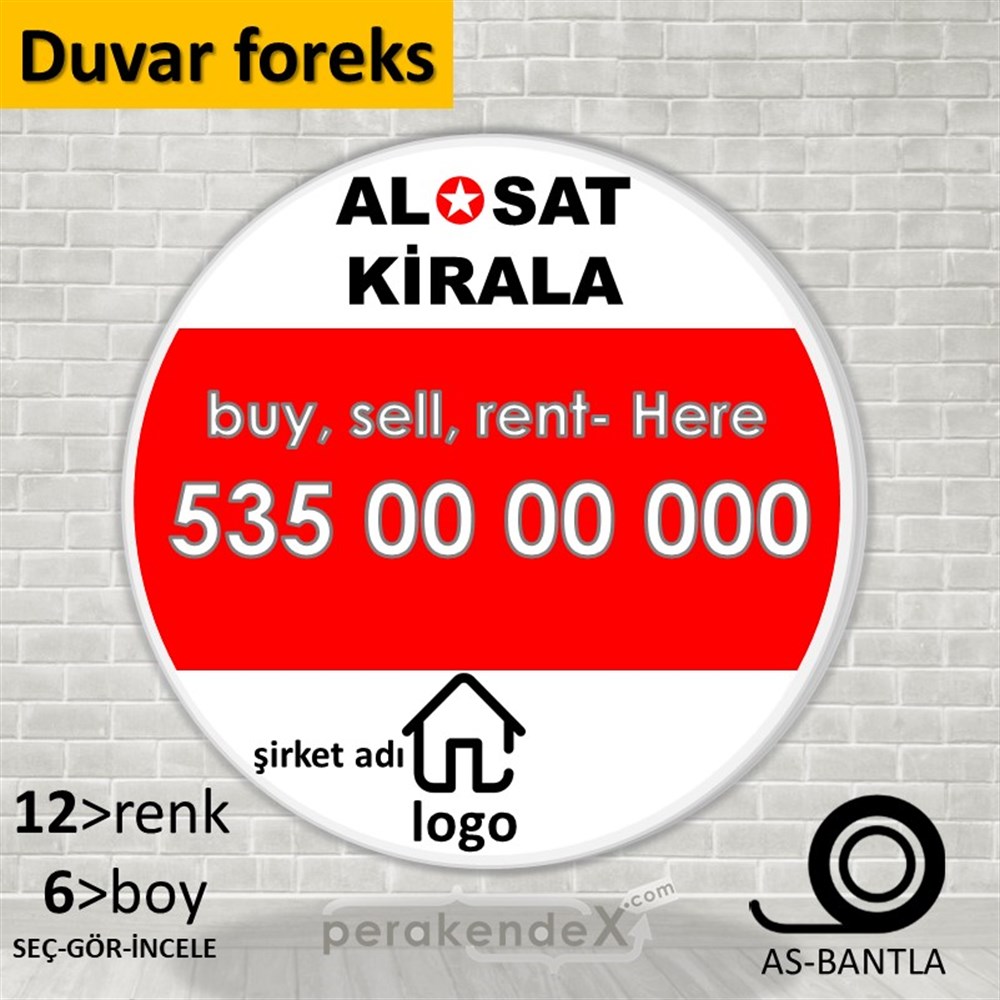 Al & Sat & Kirala Yazısı 004 SERT PLASTİK POSTER,  AFİŞ -oval,tek yön baskısert plastik poster,  afiş