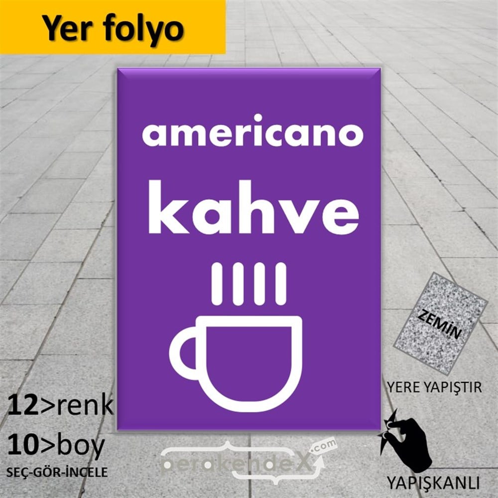 Amerikano - Kahve YER - ZEMİN FOLYO,  VİNİL -dikdörtgen,tek yön baskıyer - zemin folyo,  vinil