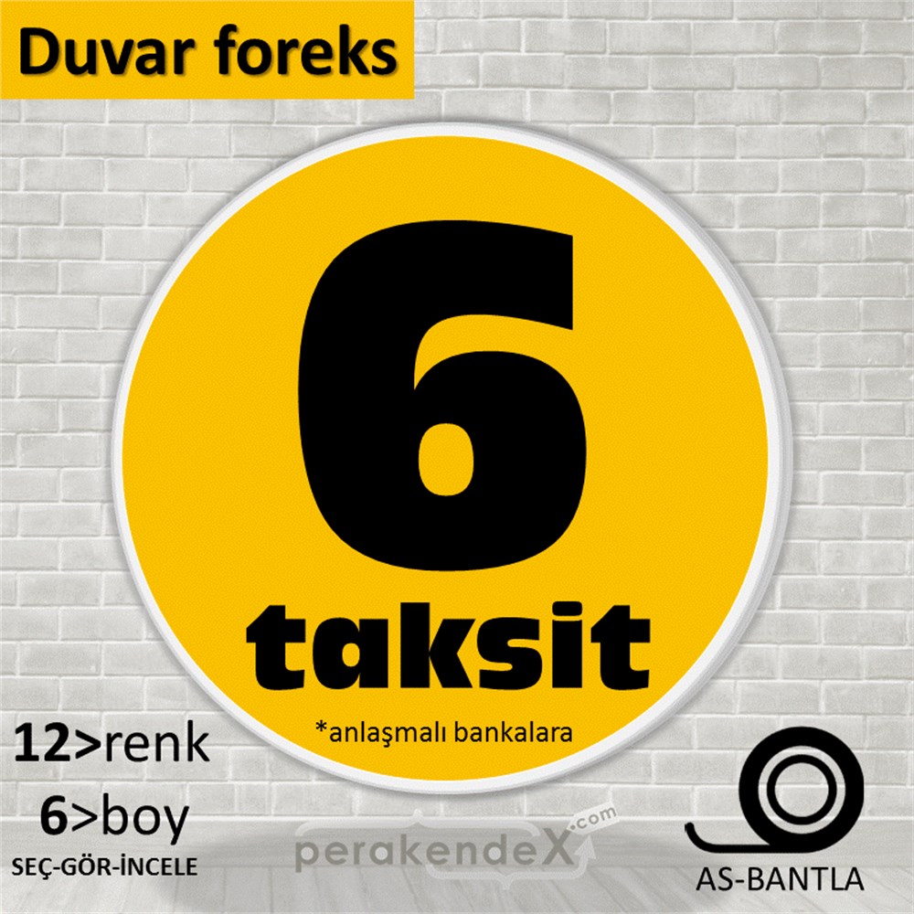 anlaşmalı bankalara 6 taksit SERT PLASTİK POSTER -oval,tek yön baskı