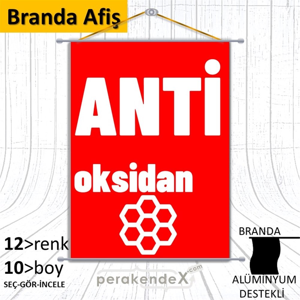 Antioksidan Yazısı BRANDA POSTER,  AFİŞ -dikdörtgen,tek yön baskıbranda poster,  afiş
