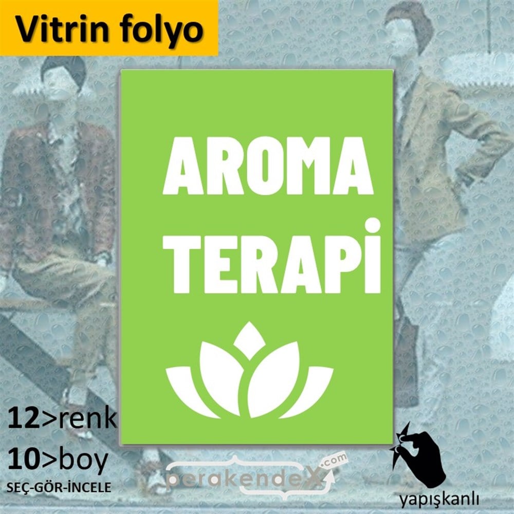 Aroma Terapi Ürünleri VİTRİN - CAM FOLYO,  VİNİL -dikdörtgen,tek yön baskıvitrin - cam folyo,  vinil