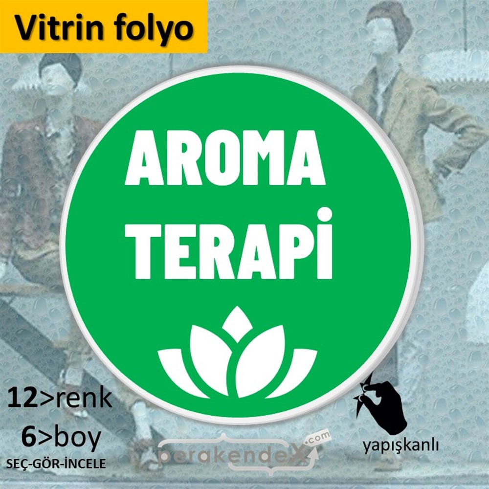 Aroma Terapi Ürünleri VİTRİN - CAM FOLYO,  VİNİL -oval,tek yön baskıvitrin - cam folyo,  vinil