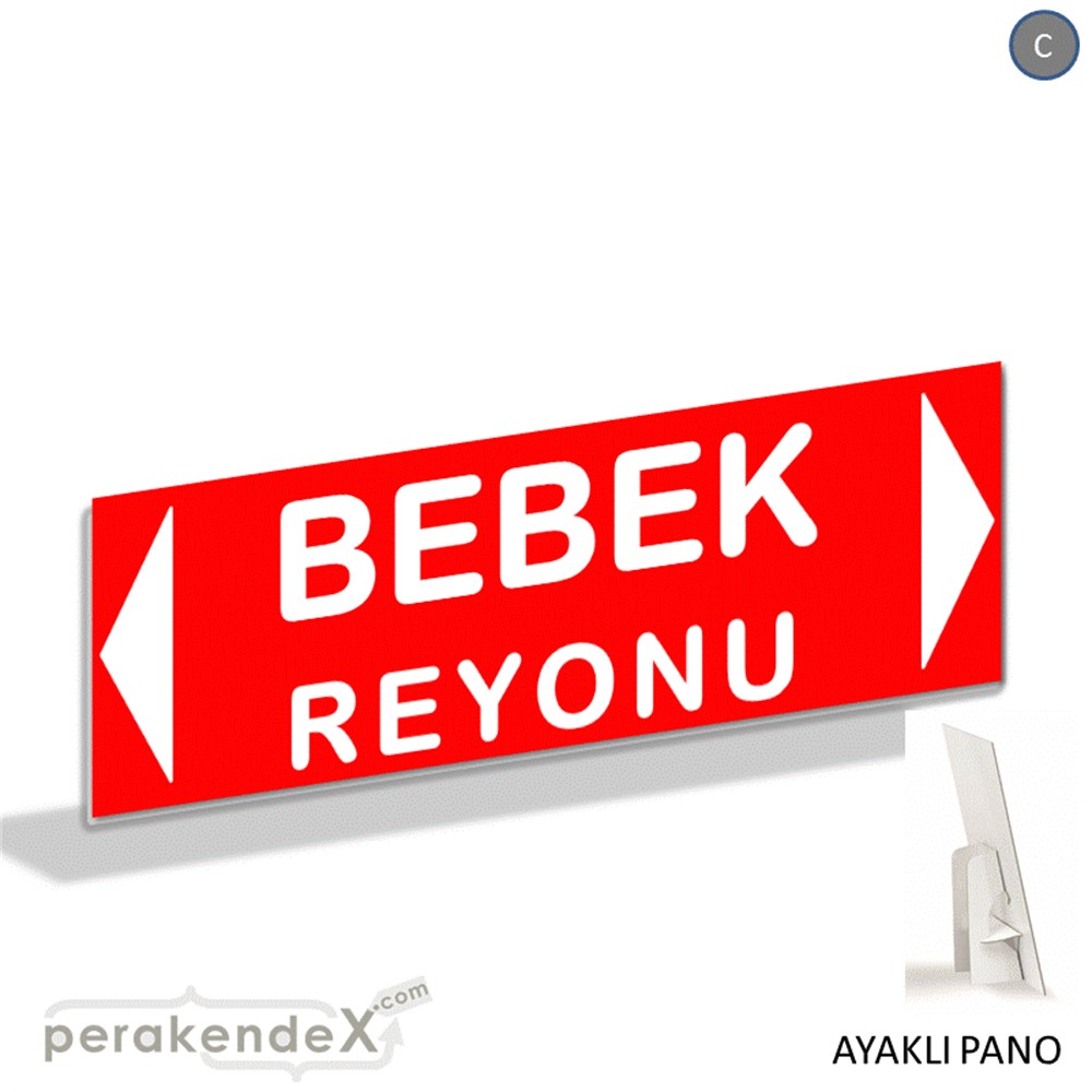 bebek reyonu yönlendirme AYAKLI REKLAM BANNER -dikdörtgen,tek yön baskı