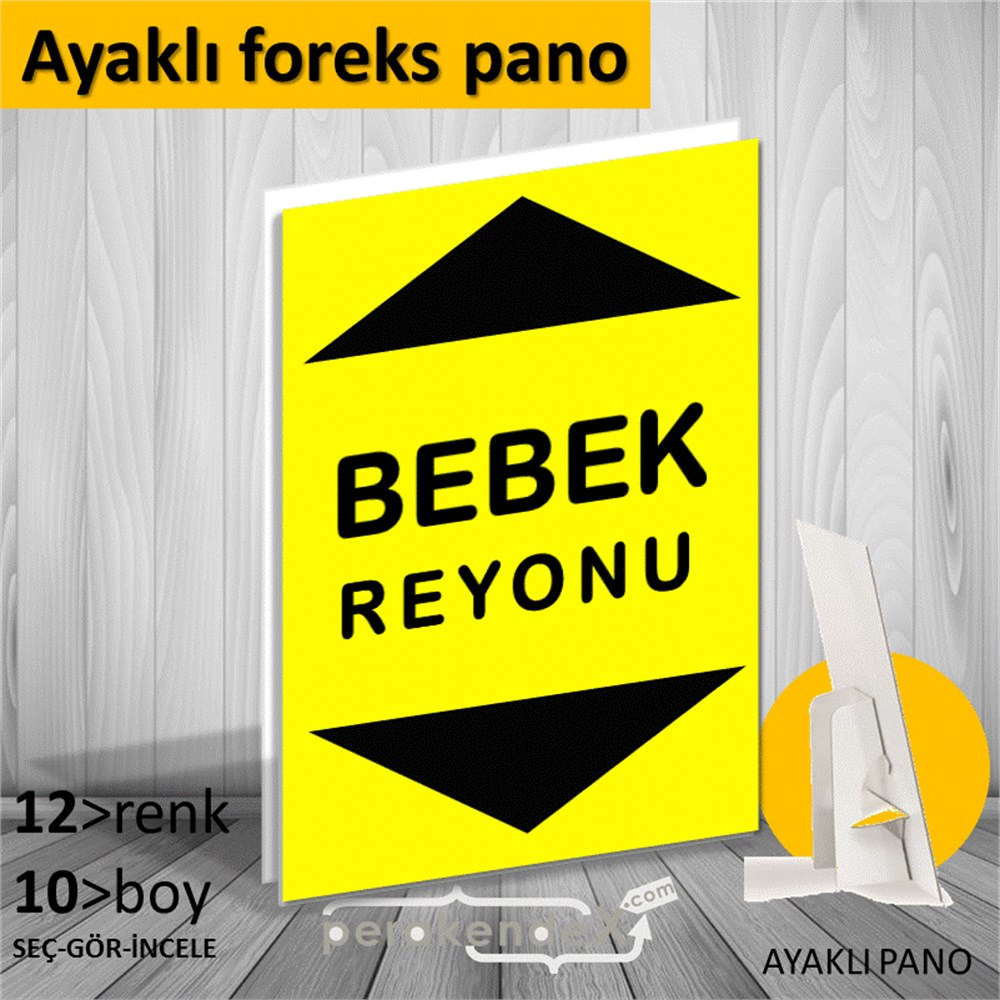 bebek reyonu yönlendirme AYAKLI REKLAM PANOSU -dikdörtgen,tek yön baskı
