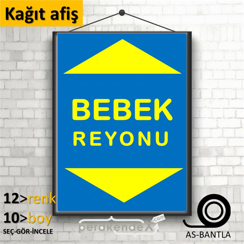 bebek reyonu yönlendirme POSTERİ -dikdörtgen,tek yön baskı