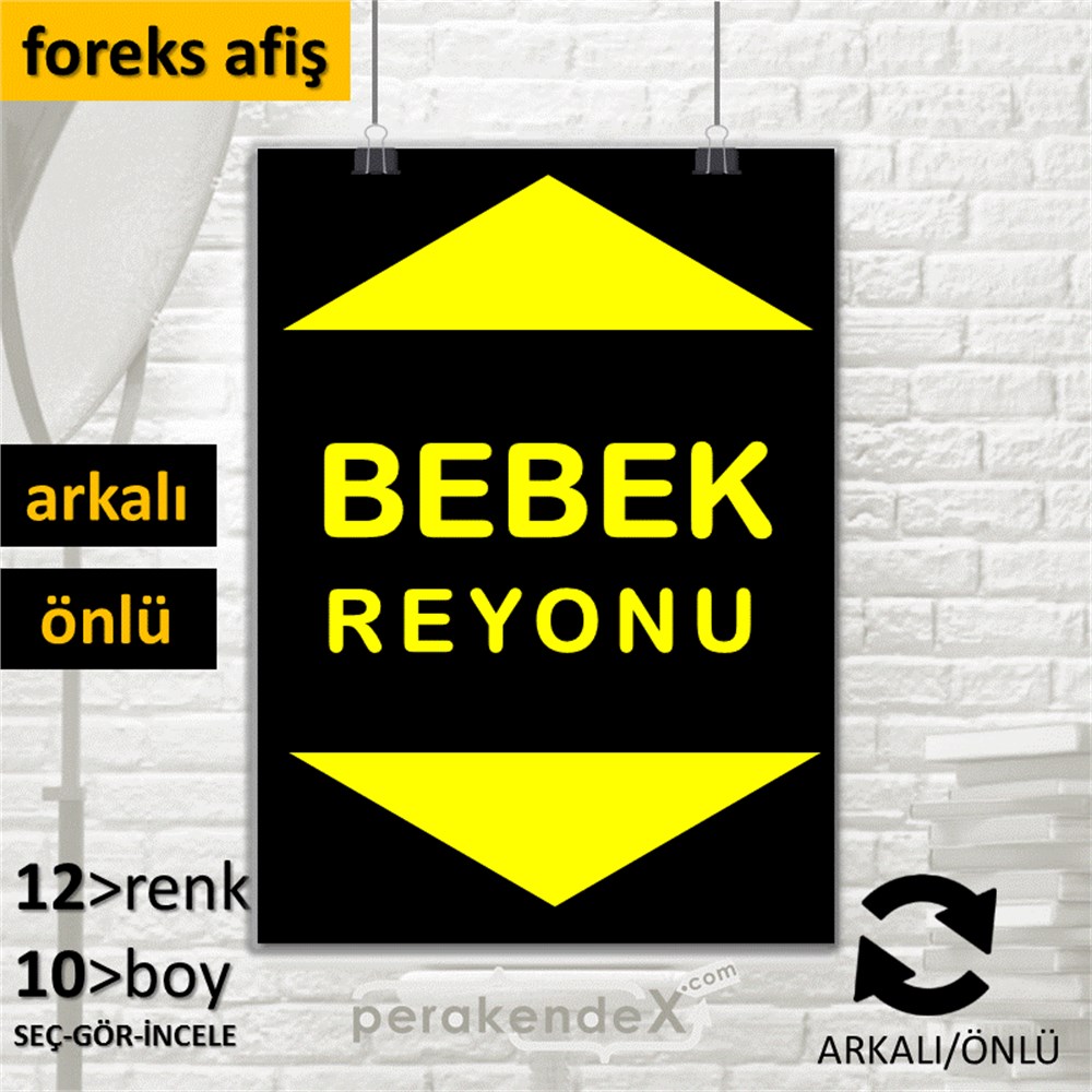 bebek reyonu yönlendirme SERT PLASTİK POSTER -dikdörtgen,çift yön baskı