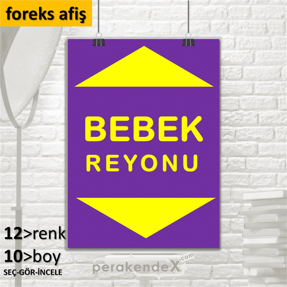 bebek reyonu yönlendirme SERT PLASTİK POSTER -dikdörtgen,tek yön baskı