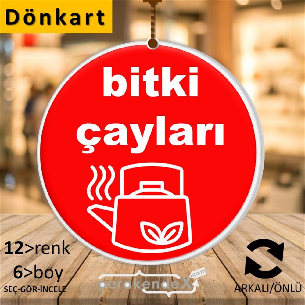 Bitki Çayları DÖNKART -oval,çift yön baskıdön-kart