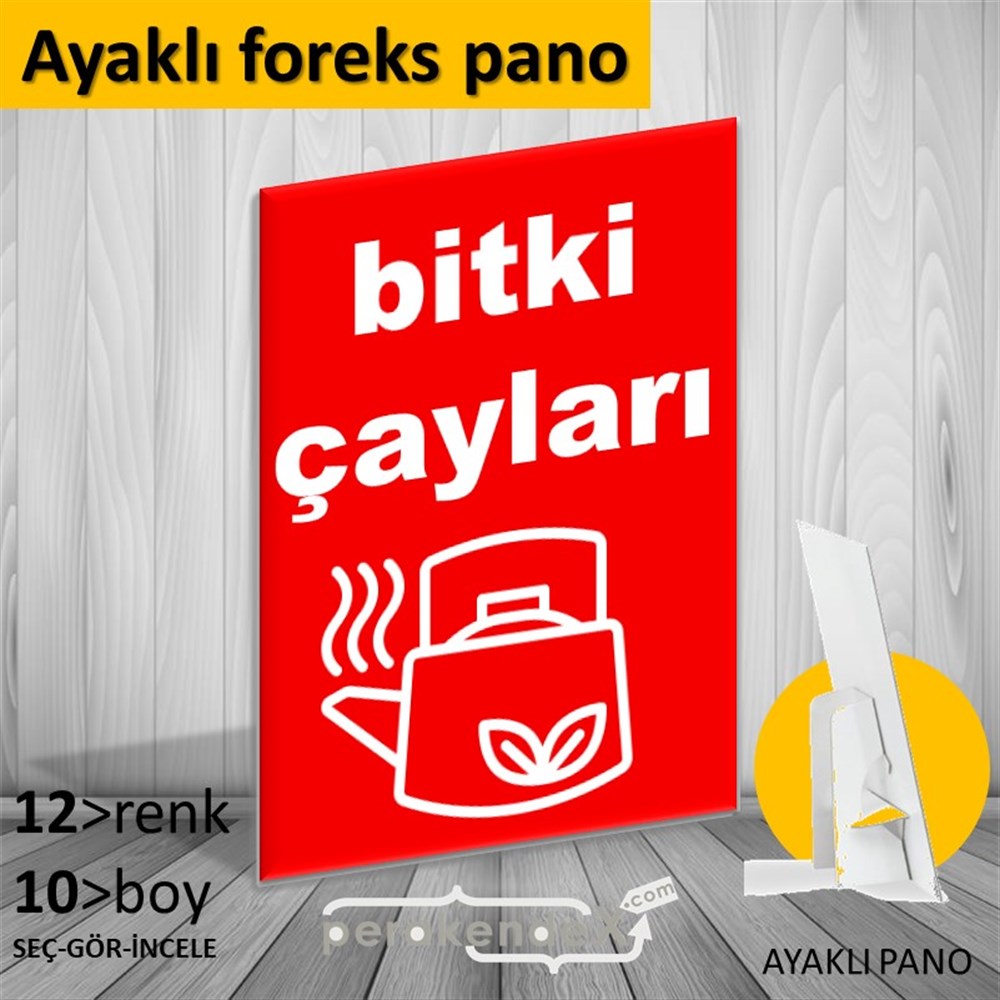 Bitki Çayları KARTON AYAKLI POSTER,  PANO -dikdörtgen,tek yön baskıkarton ayaklı poster,  pano