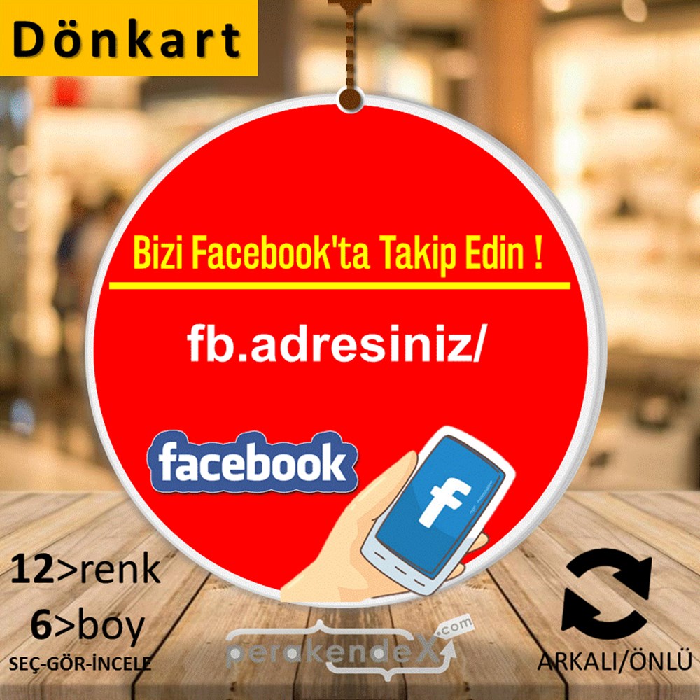 Bizi Facebook'Da Takip Edin ! DÖNKART -oval,çift yön baskı