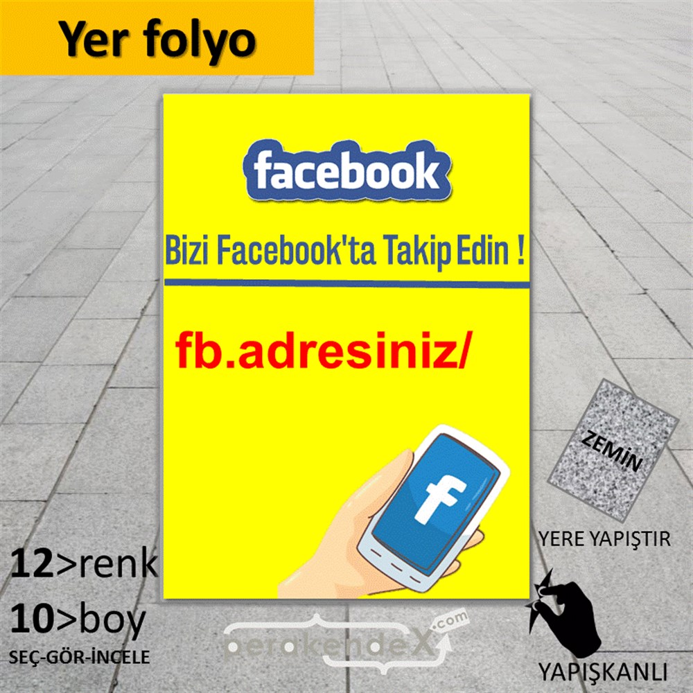 Bizi Facebook'Da Takip Edin ! YER - ZEMİN FOLYO,  VİNİL -dikdörtgen,tek yön baskı