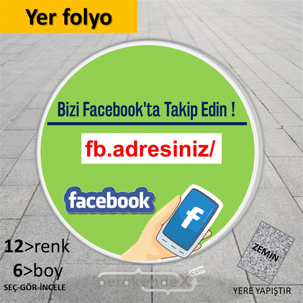 Bizi Facebook'Da Takip Edin ! YER - ZEMİN FOLYO,  VİNİL -oval,tek yön baskı