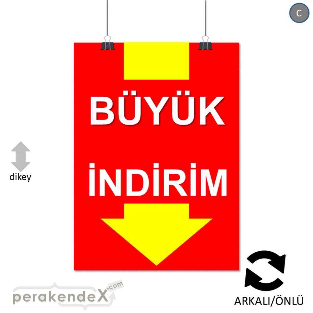büyük indirim POSTERİ -dikdörtgen,çift yön baskı