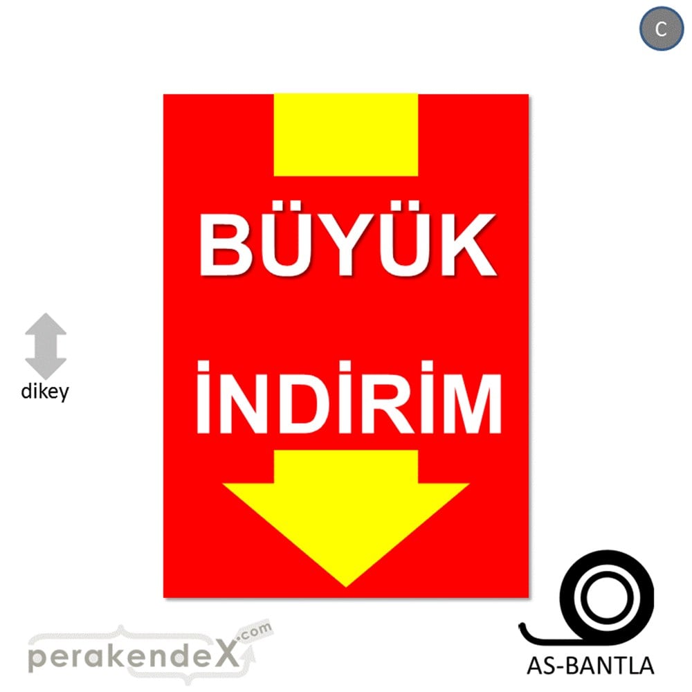 büyük indirim POSTERİ -dikdörtgen,tek yön baskı