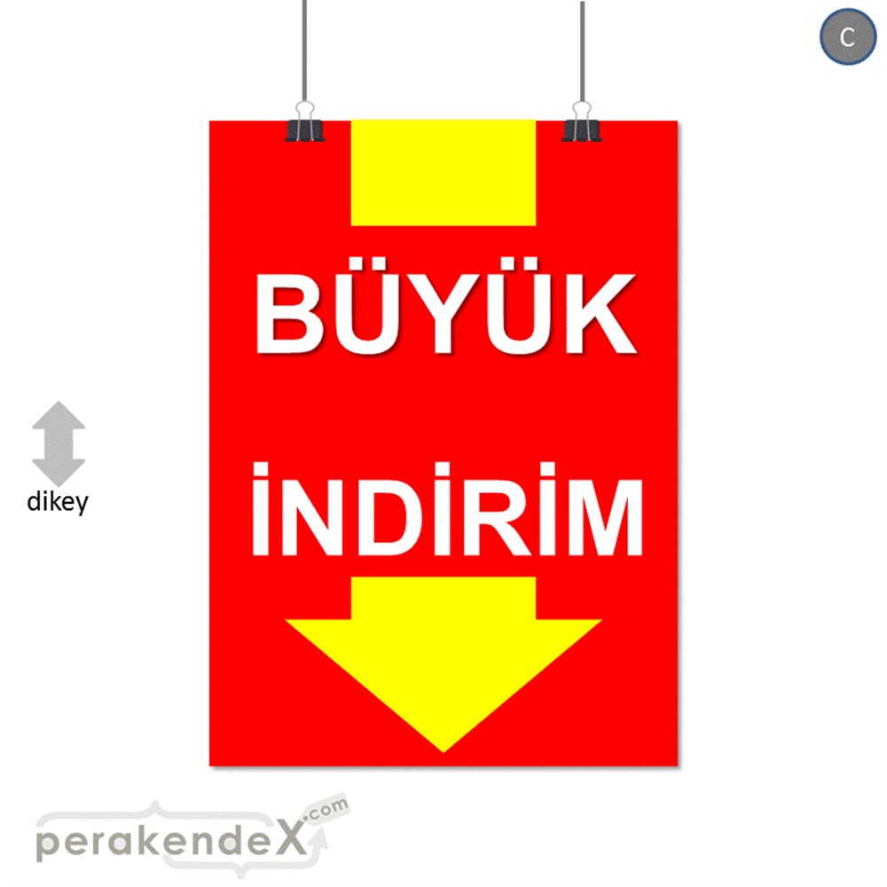 büyük indirim SERT PLASTİK POSTER -dikdörtgen,tek yön baskı