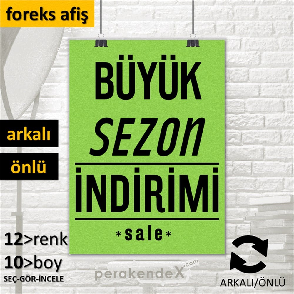 büyük sezon indirimi >sale SERT PLASTİK POSTER -dikdörtgen,çift yön baskı