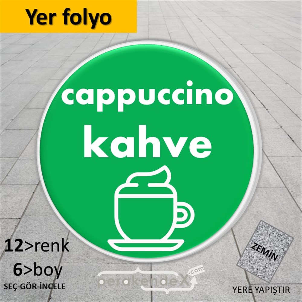 Cappuccino Kahve YER - ZEMİN FOLYO,  VİNİL -oval,tek yön baskıyer - zemin folyo,  vinil