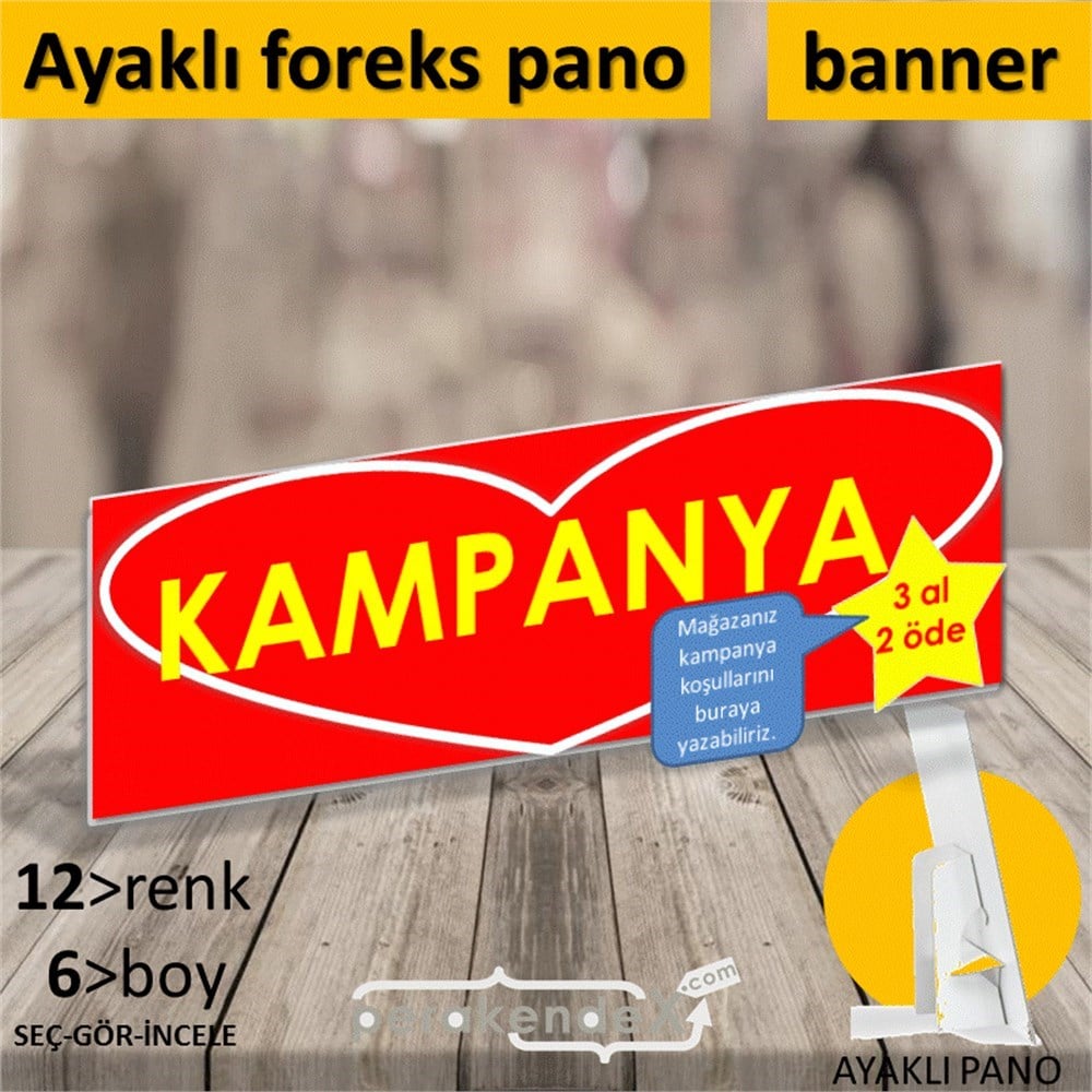 yıldızlı kampanya  KARTON AYAKLI POSTER,  PANO (BANNER) -dikdörtgen,tek yön baskı
