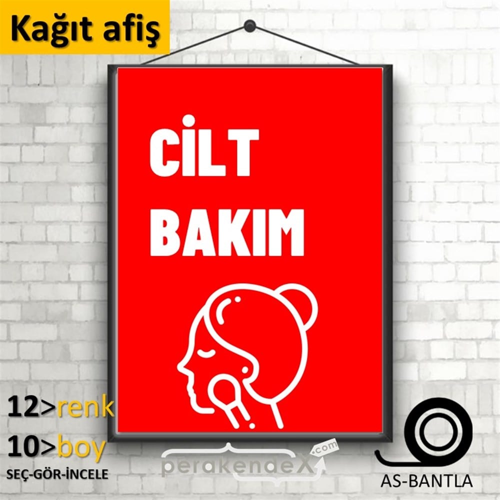 Cilt Bakım Ürün Çeşitleri KAĞIT POSTER,  AFİŞ -dikdörtgen,tek yön baskıkağıt poster,  afiş