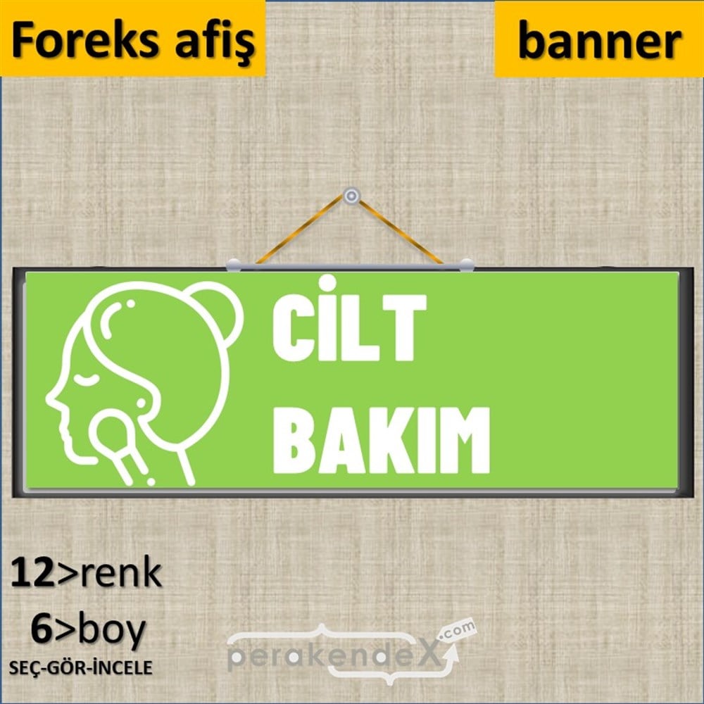 Cilt Bakım Ürün Çeşitleri SERT PLASTİK POSTER,  AFİŞ (BANNER) -dikdörtgen,tek yön baskısert plastik poster,  afiş