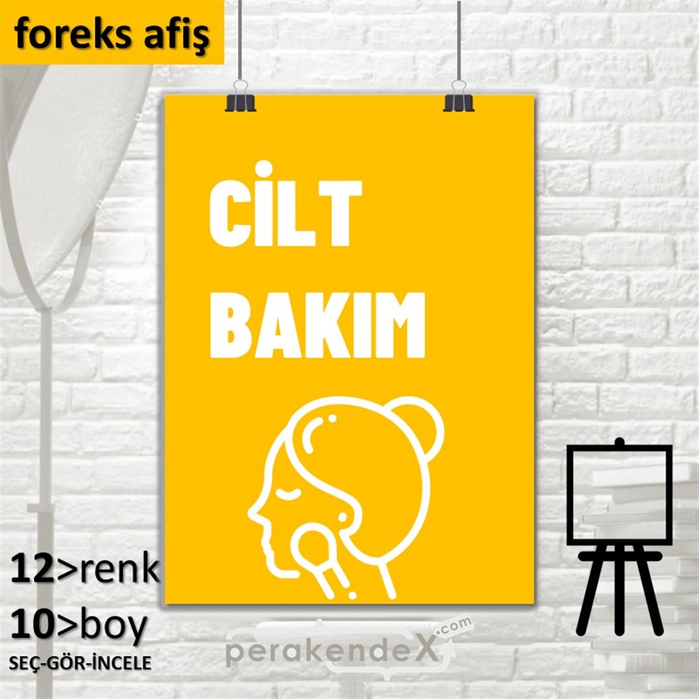 Cilt Bakım Ürün Çeşitleri SERT PLASTİK POSTER,  AFİŞ -dikdörtgen,tek yön baskısert plastik poster,  afiş