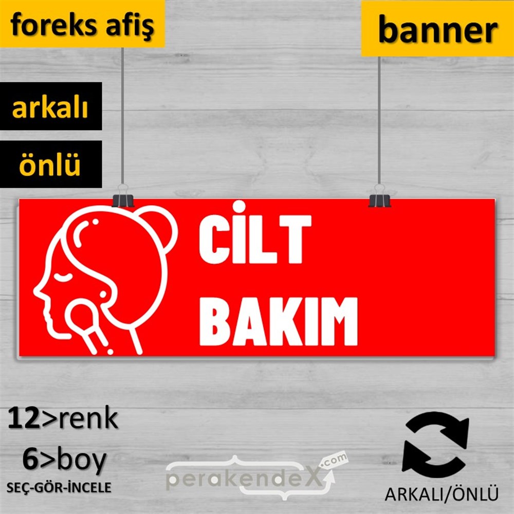 Cilt Bakım Ürün Çeşitleri SERT PLASTİK POSTER,  AFİŞ (BANNER) -dikdörtgen,çift yön baskısert plastik poster,  afiş