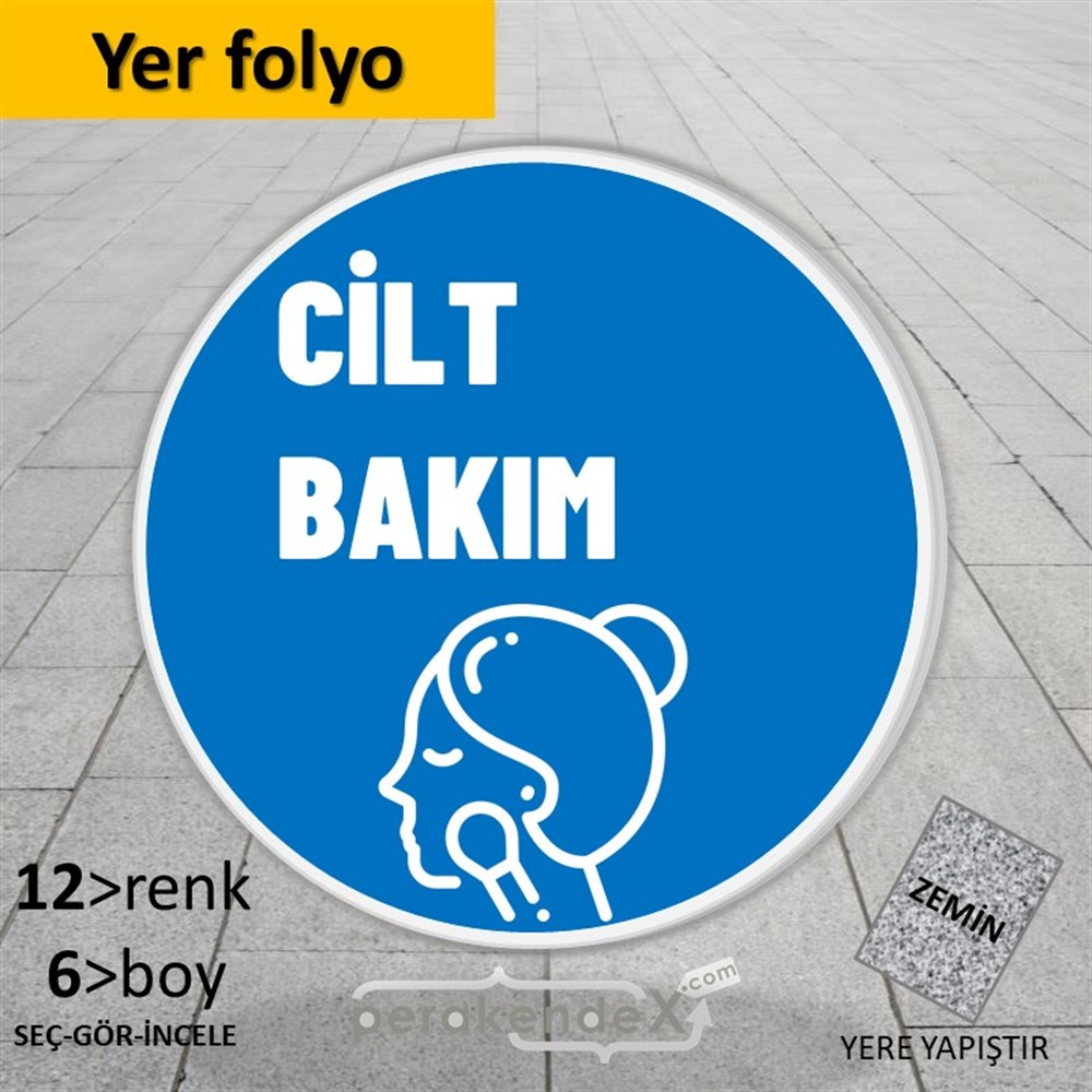 Cilt Bakım Ürün Çeşitleri YER - ZEMİN FOLYO,  VİNİL -oval,tek yön baskıyer - zemin folyo,  vinil