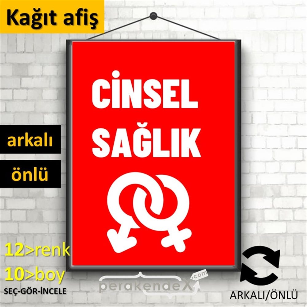 Cinsel Sağlık Ürün Çeşitleri KAĞIT POSTER,  AFİŞ -dikdörtgen,çift yön baskıkağıt poster,  afiş