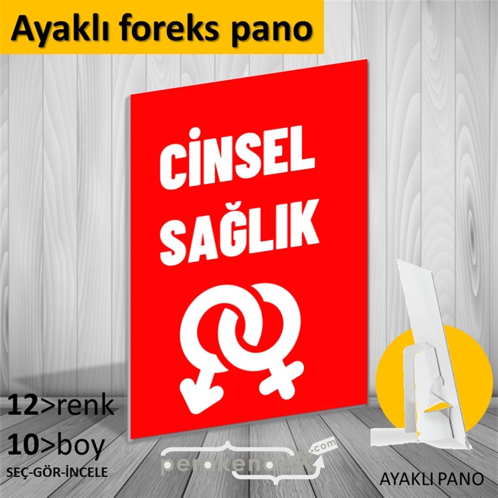 Cinsel Sağlık Ürün Çeşitleri KARTON AYAKLI POSTER,  PANO -dikdörtgen,tek yön baskıkarton ayaklı poster,  pano