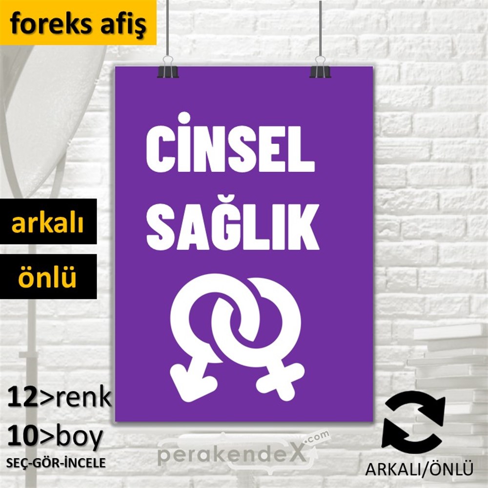 Cinsel Sağlık Ürün Çeşitleri SERT PLASTİK POSTER,  AFİŞ -dikdörtgen,çift yön baskısert plastik poster,  afiş