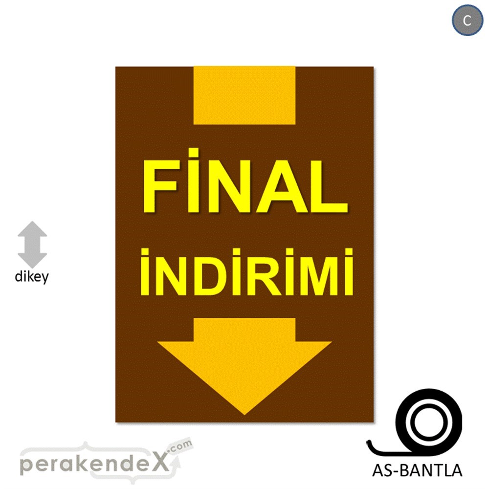final indirimi POSTERİ -dikdörtgen,tek yön baskı